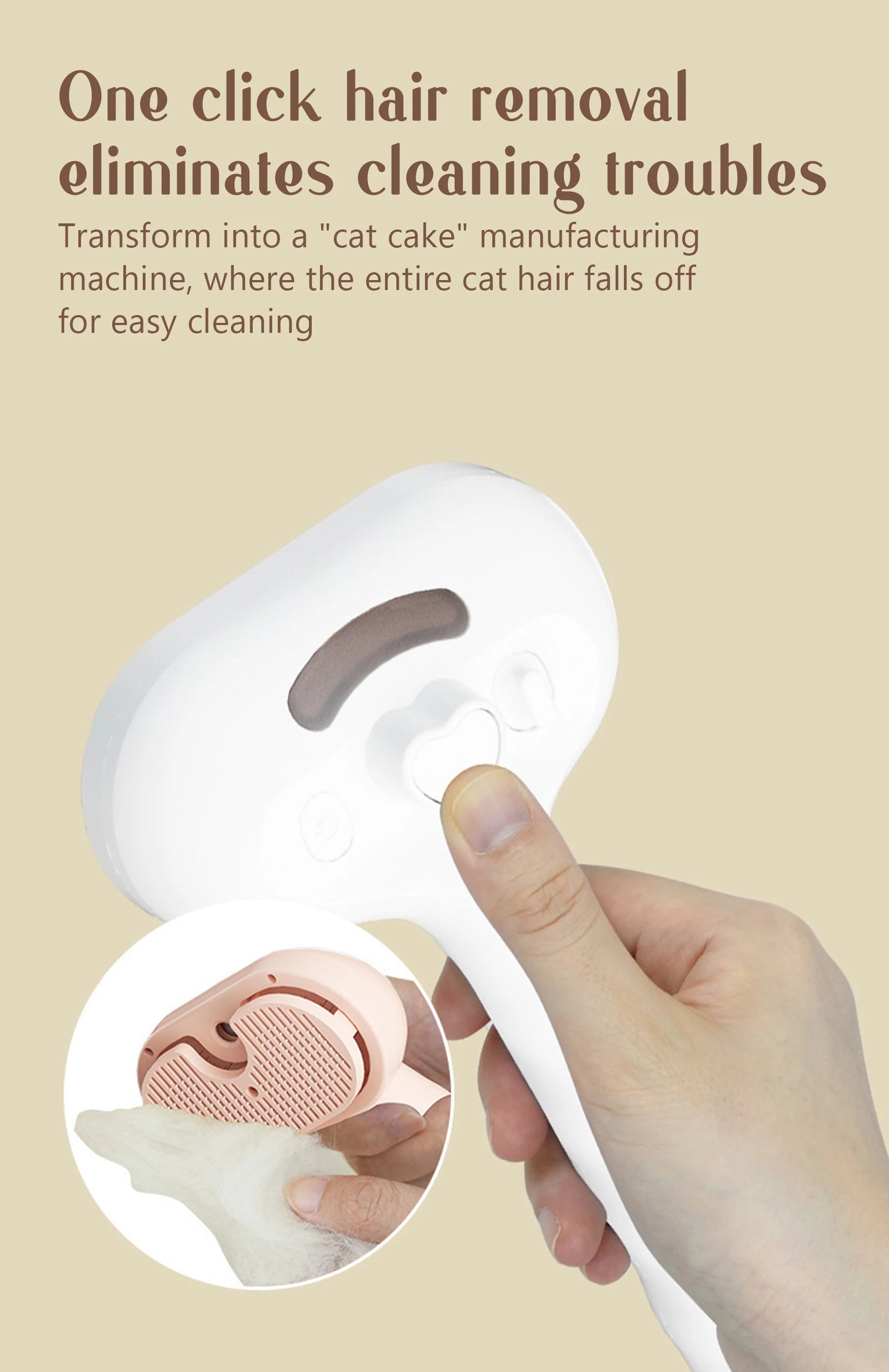 Portable Pet Grooming & Massage Comb – USB Rechargeable