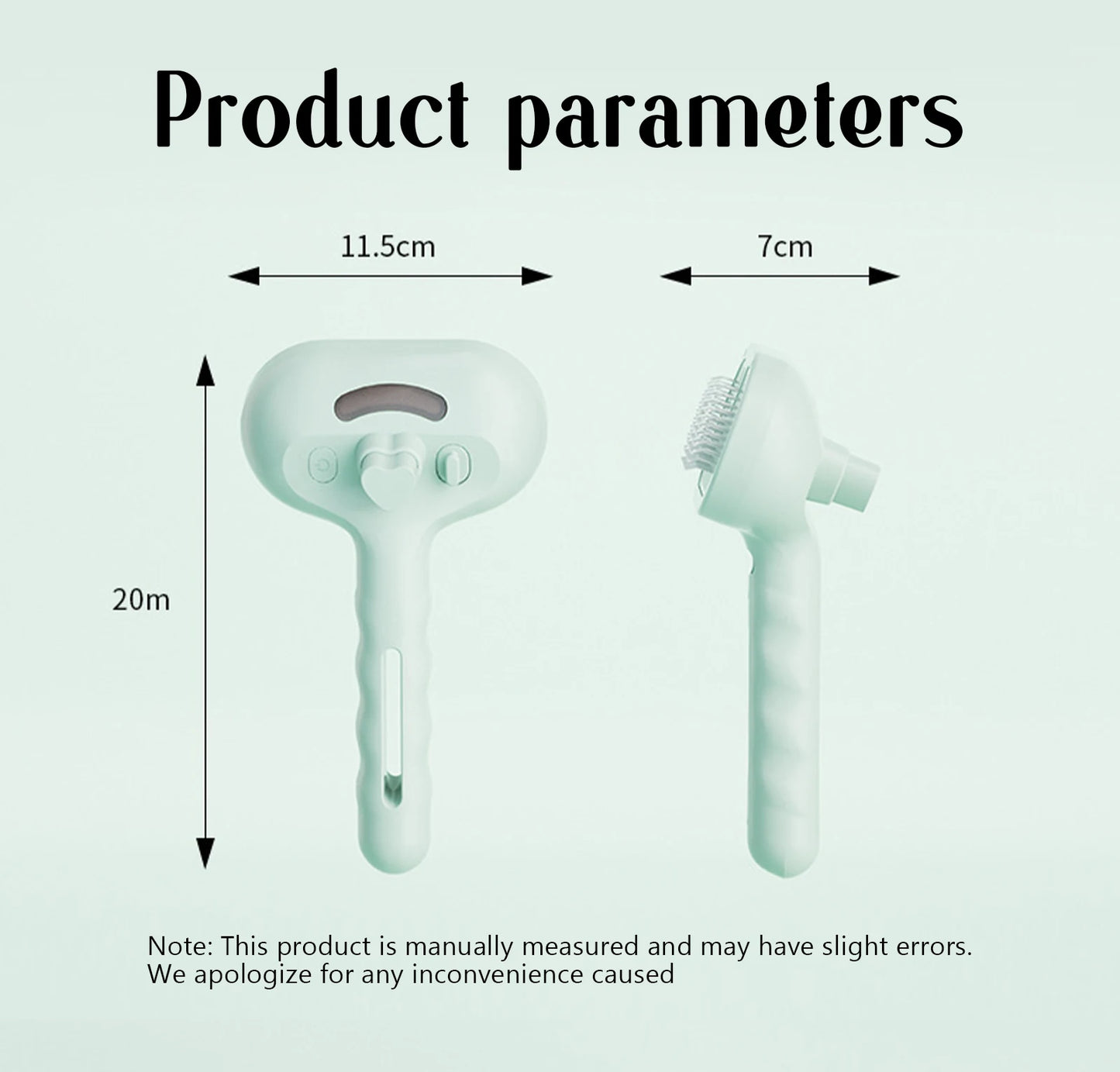 Portable Pet Grooming & Massage Comb – USB Rechargeable