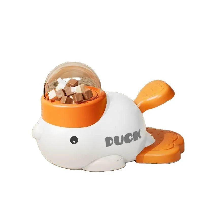 Interactive Pet Food Snack Treat Dispenser Cartoon Duck Design Dog Training Mental Enrichment