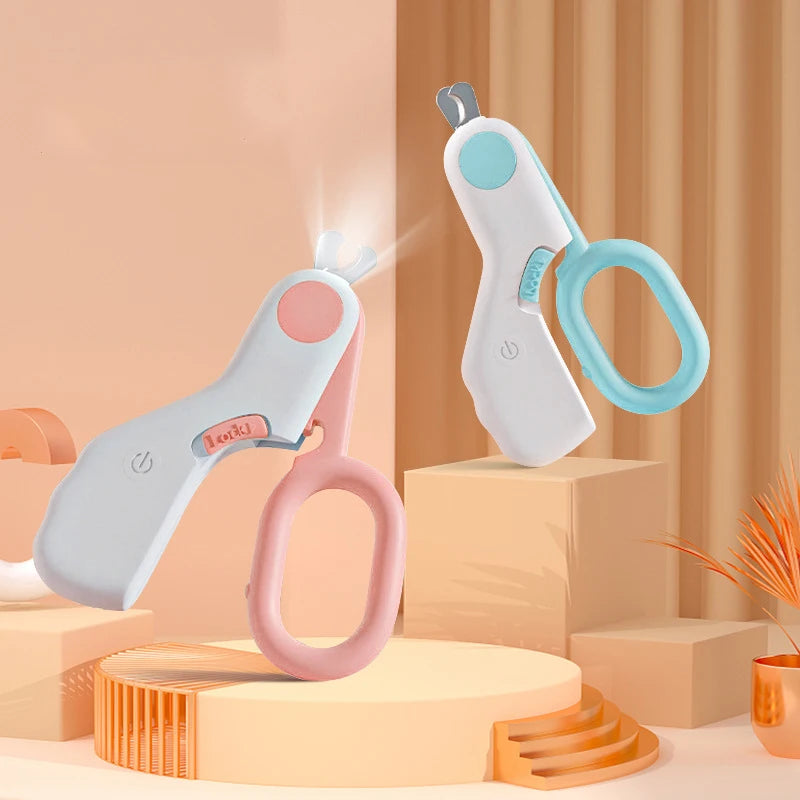 LED Light Dog Nail Clipper Professional Claw Trimmer with Safety Lock Grooming Tool Kit