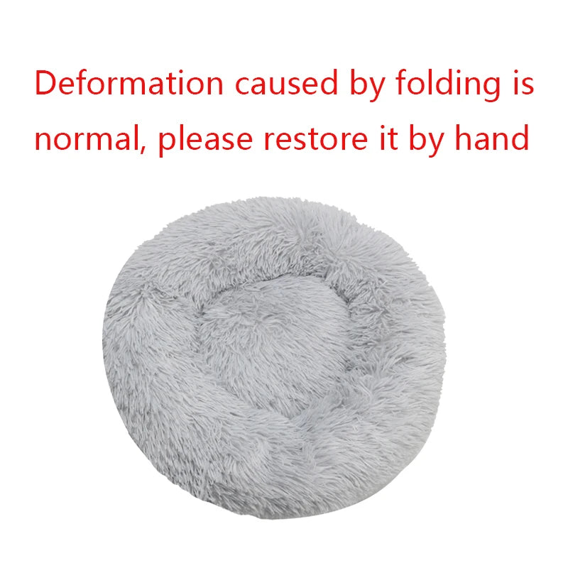 Donut Dog Bed – Joy, Calming, Washable Round Bed for Dogs & Cats | Anti-Slip Bottom, Soft & Cozy