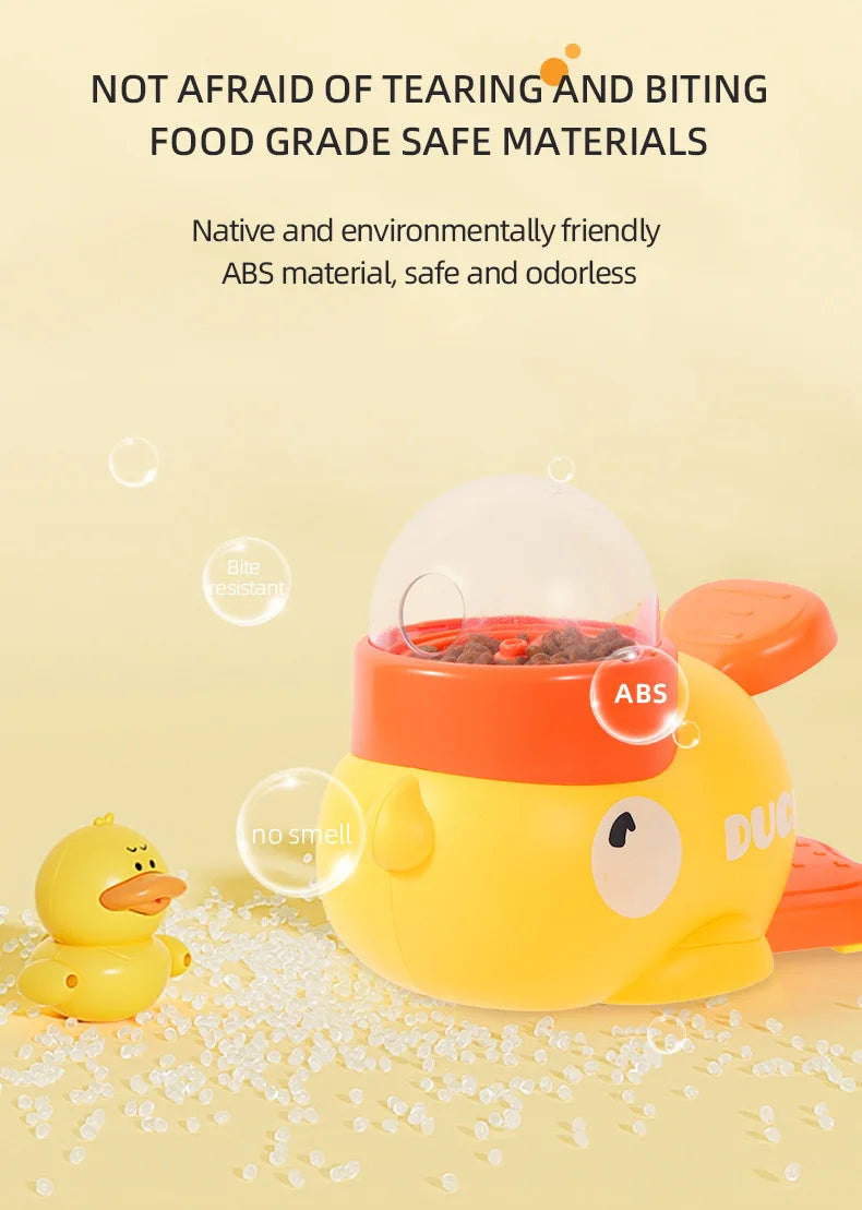 Interactive Pet Food Snack Treat Dispenser Cartoon Duck Design Dog Training Mental Enrichment
