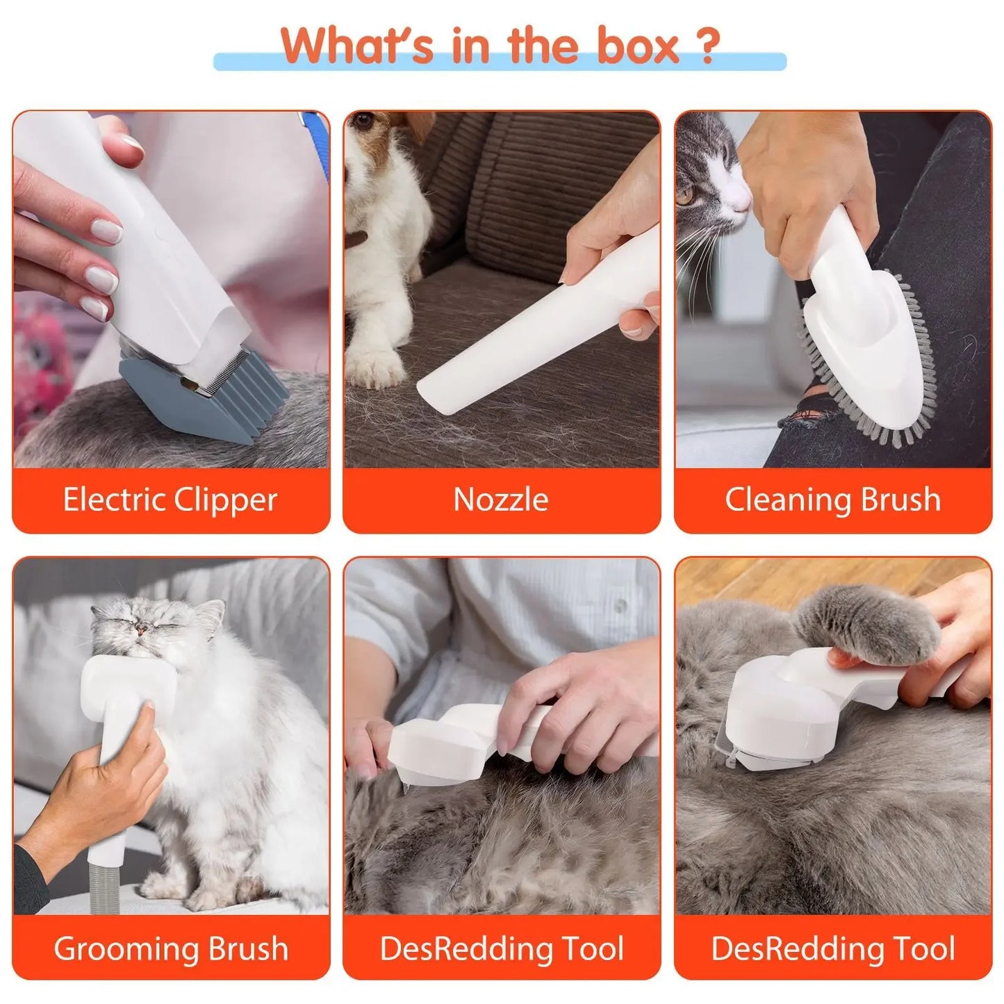 6-In-1 Dog Hair Vacuum & Grooming Kit (USA)