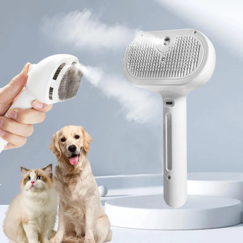 Portable Pet Grooming & Massage Comb – USB Rechargeable