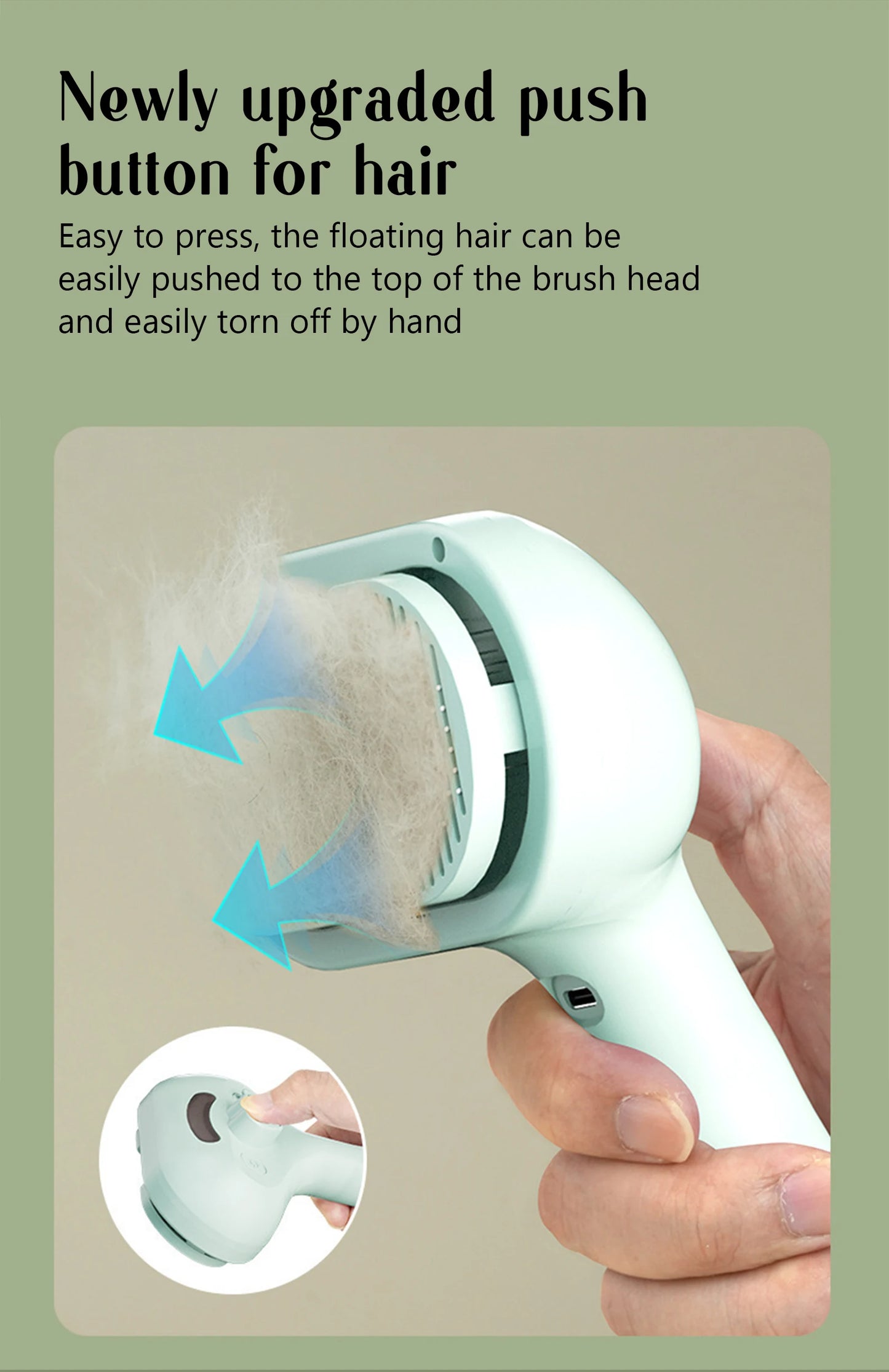 Portable Pet Grooming & Massage Comb – USB Rechargeable