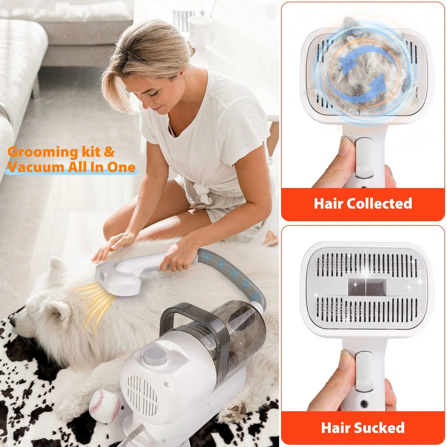 6-In-1 Dog Hair Vacuum & Grooming Kit (USA)