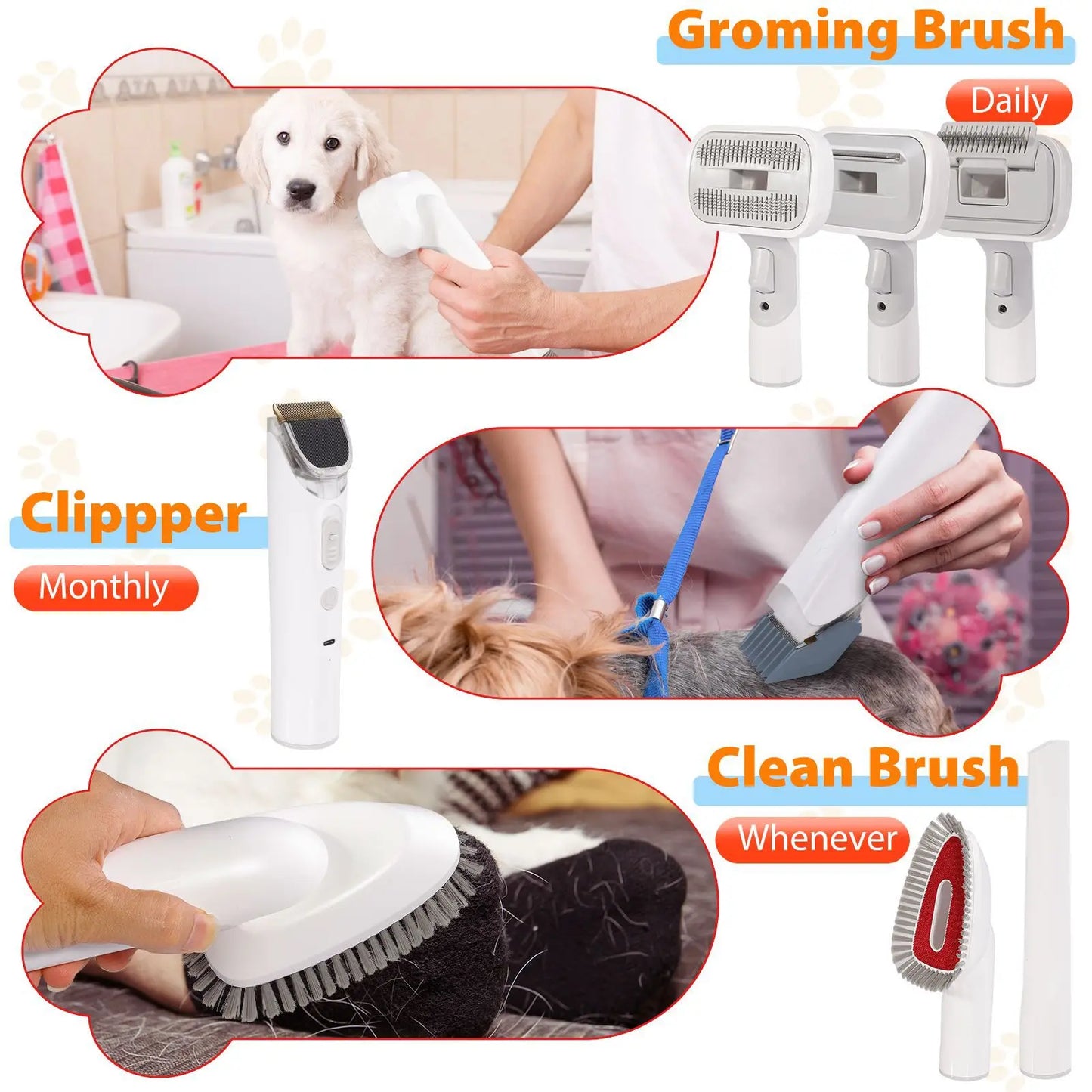 6-In-1 Dog Hair Vacuum & Grooming Kit (USA)