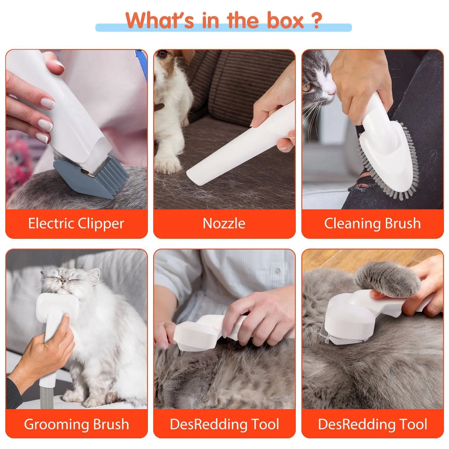 6-In-1 Dog Hair Vacuum & Grooming Kit (USA)