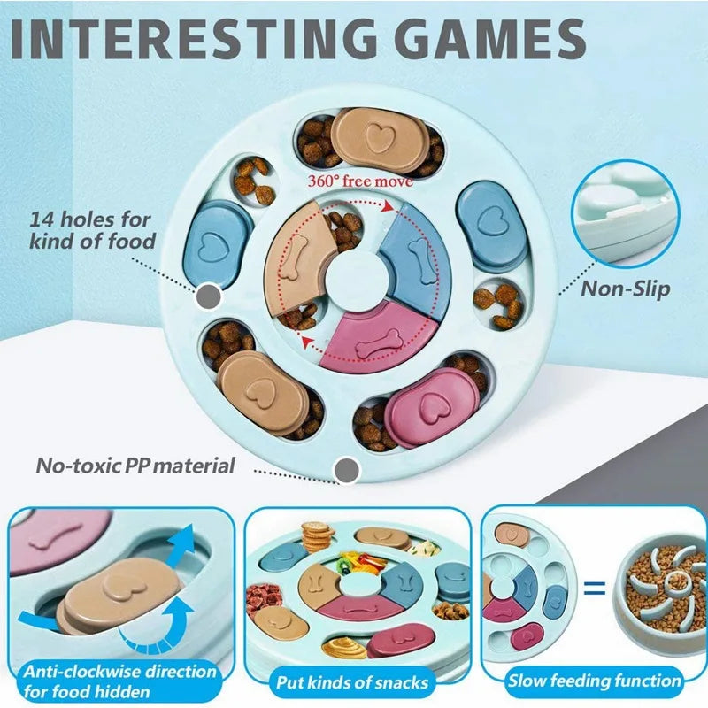 Interactive Enrichment Puzzle Feeding Toy for Dogs