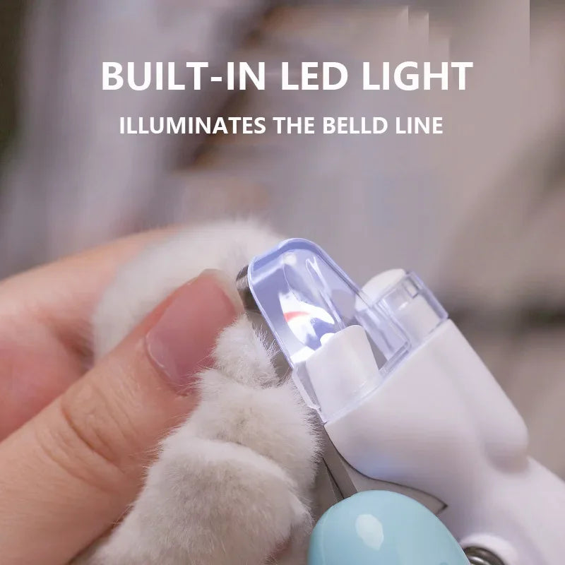 Professional Pet Nail Clippers with Led Light Pet Claw Grooming Scissors for Dogs Cats Small Animals