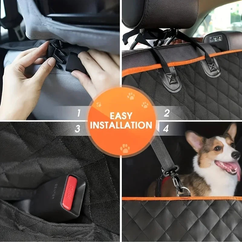 Ideal Dog Car Seat Cover, Waterproof, Scratch-Resistant for All Vehicles