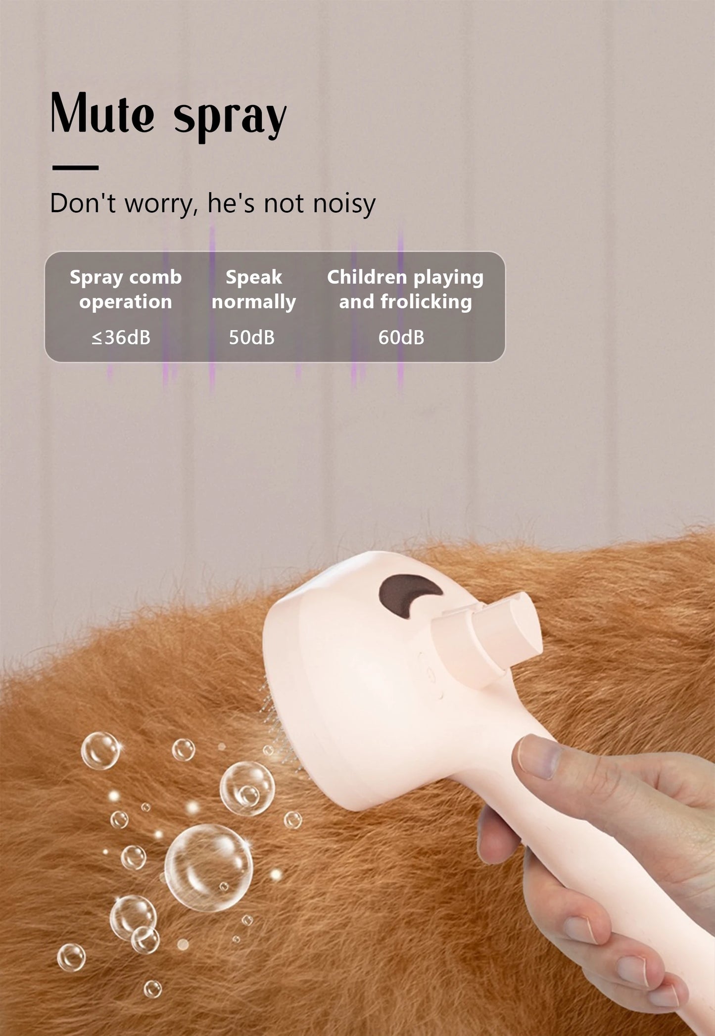 Portable Pet Grooming & Massage Comb – USB Rechargeable