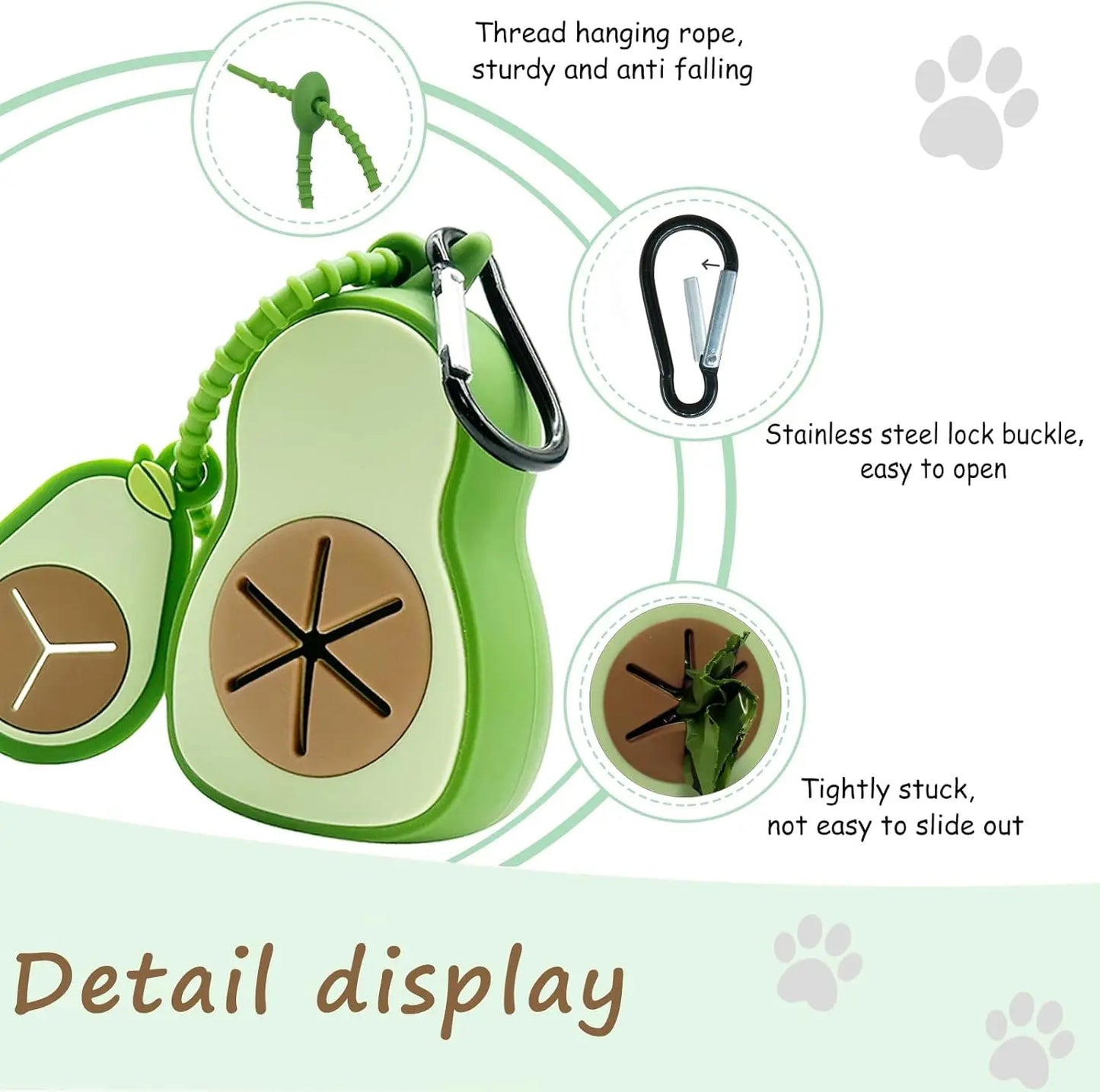 Biodegradable Eco Friendly Compostable Dog Poop Bag with Silicone Holder