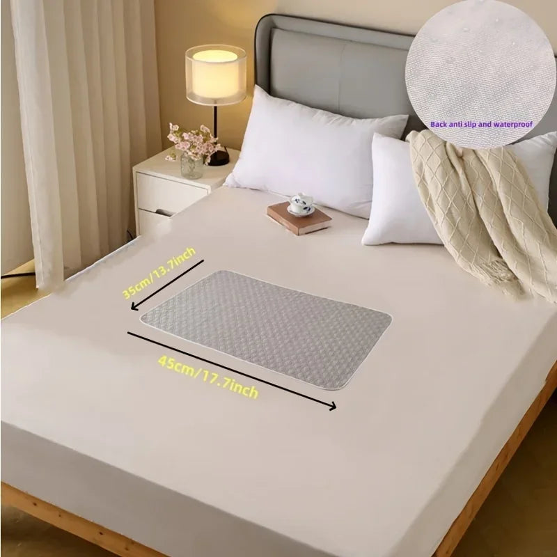 Washable Incontinence Pads for Elderly & Pets - Leak-Proof Bed Care Mats, Ideal for Menstruation & Home Use, Multiple Sizes